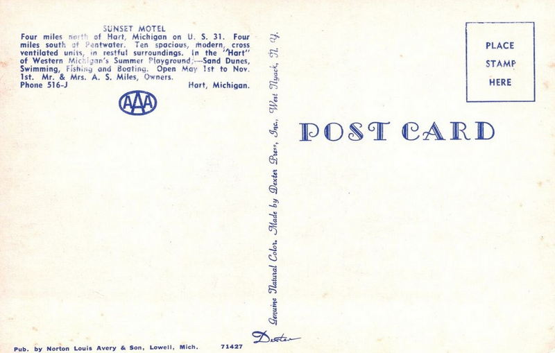 Sunset Motel - Vintage Postcard (newer photo)